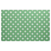 Tissu Polka blanche croise sur vert (Fat Quarter)