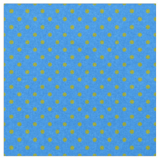 Tissu Polka bleu et vert brillant pointillé