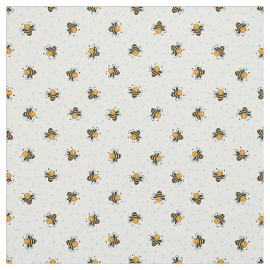 Tissu Polka Dot Honey Bees Antique Blanche (Échantillon)
