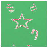 Tissu Polka Dot Tissus de Noël verts (Fermer)