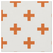 Tissu Polka orange croise sur blanc (Fermer)