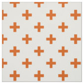 Tissu Polka orange croise sur blanc (Échantillon)