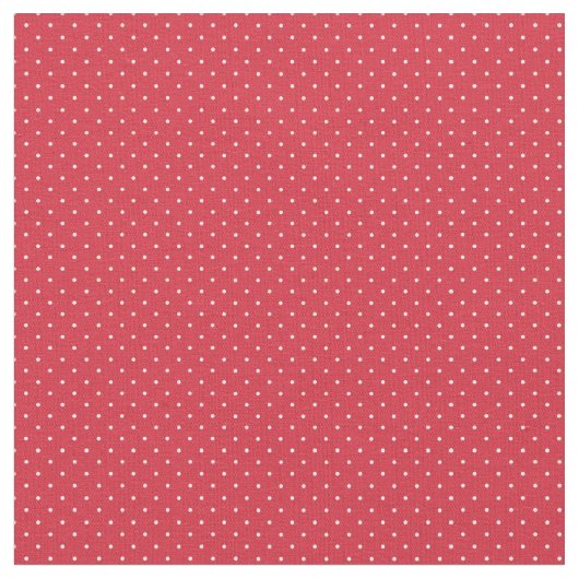 Tissu Polka rouge et blanche pointillée (Fermer)