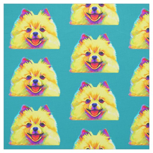 Tissu Pomeranian coloré (Échantillon)