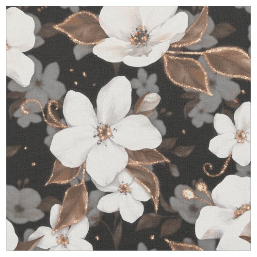 Tissu Pomme fleurs (Fermer)