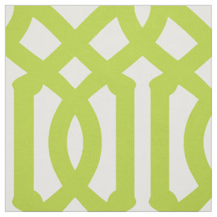 Tissu Pomme Green Trellis Grande échelle