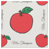 Tissu Pomme Rouge avec Nom de l'Enseignant au Yard (Fermer)