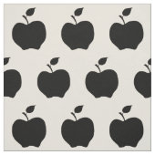 Tissu Pommes blanche et noire (Échantillon)