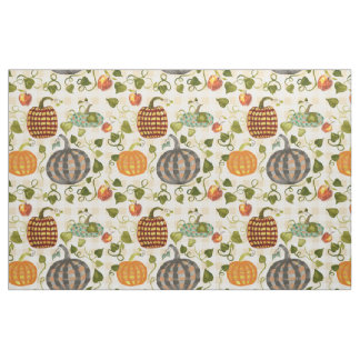 Tissu Pommes Citrouilles Plantées À L'Automne Sur En vic