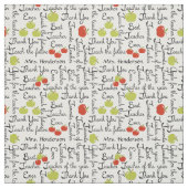 Tissu Pommes d'appréciation de professeur (Échantillon)