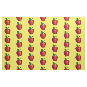 Tissu pommes rouges