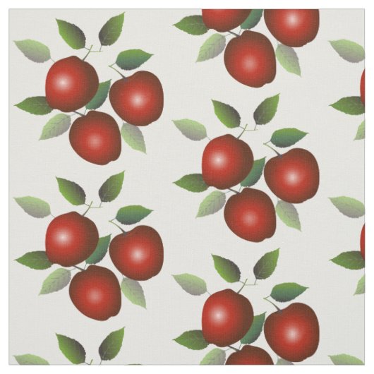 Tissu Pommes rouges Fruit (Échantillon)