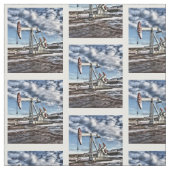 Tissu Pompage coloré des champs d'huile (Échantillon)