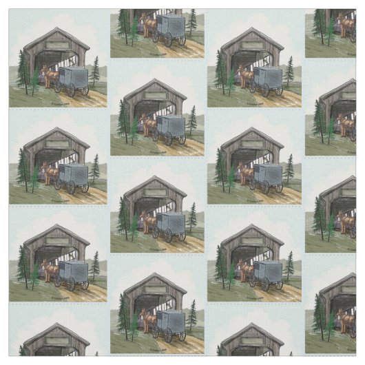 Tissu Pont couvert Amish (Échantillon)