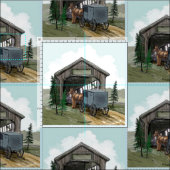 Tissu Pont couvert Amish (Carreau)