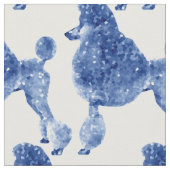 Tissu Poodle bleu d'Indigo (Fermer)