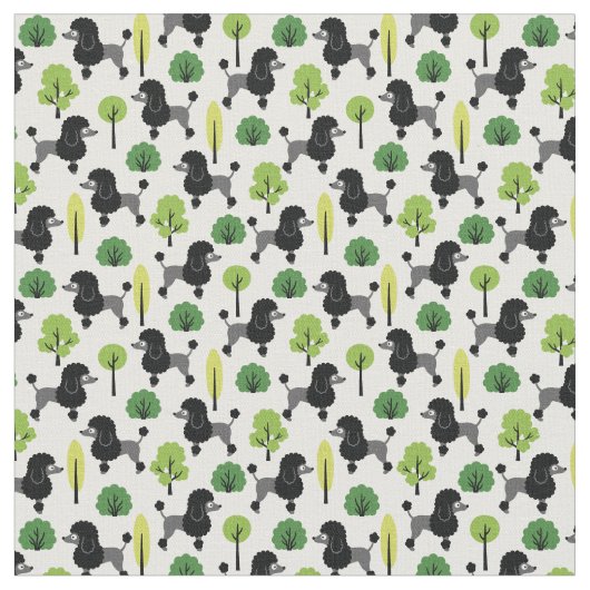 Tissu Poodle dans le parc (Fermer)