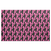 Tissu Poodle noir sur rose (Fat Quarter)