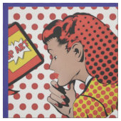 Tissu Pop Art Comic Girl Fabric (Échantillon)