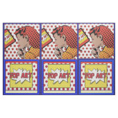 Tissu Pop Art Comic Girl Fabric (Fat Quarter)