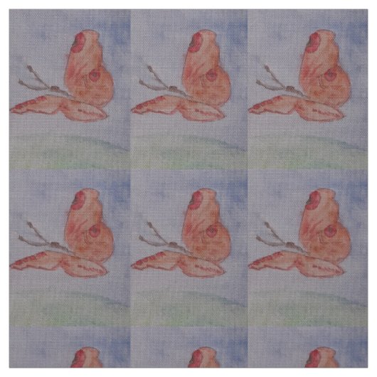 Tissu Popeline en Polyester à Motif Papillon (Échantillon)