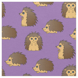 Tissu Porcs-épics Mignons Hérissons Dessins Animés