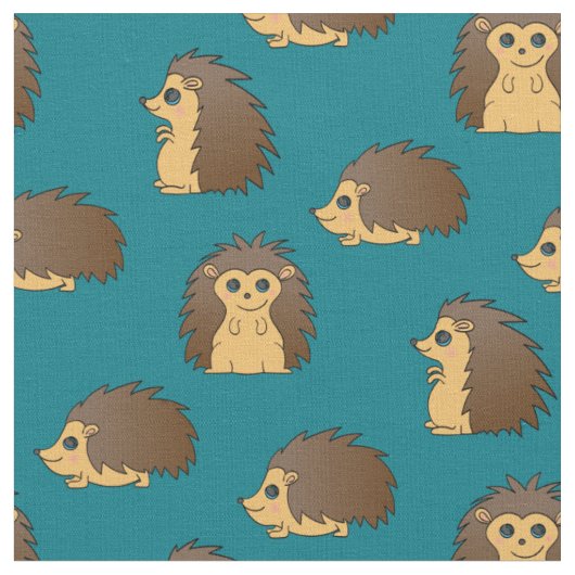 Tissu Porcupines mignons Hérisson Dessins (Fermer)