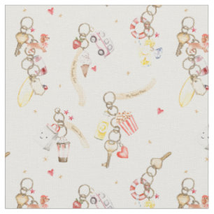 Tissu porte-clés bébé fille superpuissance nurserie