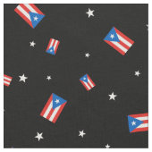 Tissu Portoricain: Drapeaux et étoiles noirs (Fermer)