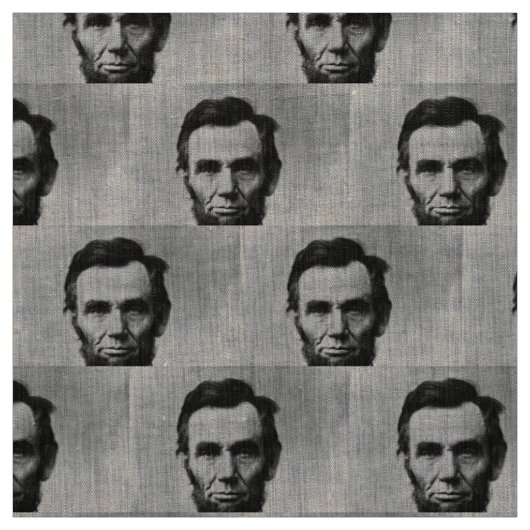 Tissu Portrait d'Abraham Lincoln (Échantillon)