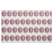 Tissu Portrait d'une couronne de fleurs (Fat Quarter)