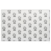 Tissu Portrait noir et blanc d'écureuil (Fat Quarter)