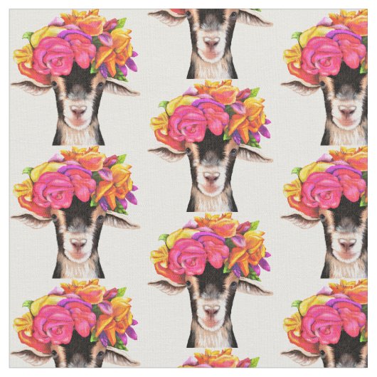 Tissu - Posey la chèvre (Fermer)