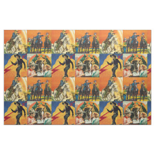 Tissu Poster d'affiche vintage Western Cowboys Movie Blo