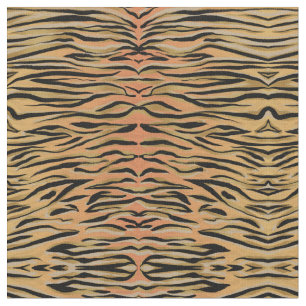 Tissu Poster de animal élégant de tigre d'or noir