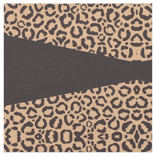 Tissu Poster de animal Leopard d'or noir moderne (Fermer)