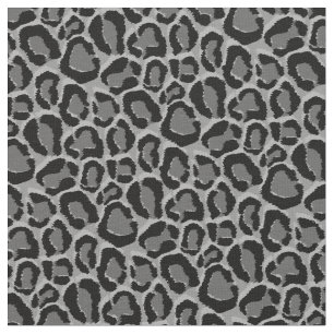 Tissu Poster de animal léopard gris charbon