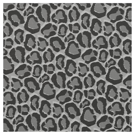 Tissu Poster de animal léopard gris charbon (Fermer)
