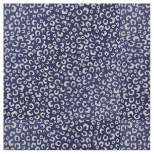Tissu Poster de animal Leopard Parties scintillant bleu