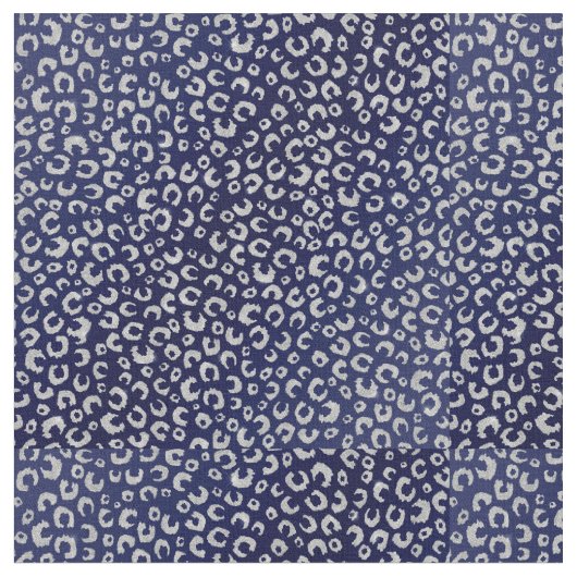 Tissu Poster de animal Leopard Parties scintillant bleu (Fermer)
