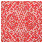 Tissu Poster de animal léopard rouge moderne (Échantillon)