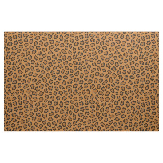 Tissu Poster de animal Leopard tendance Black Orange (Fat Quarter)