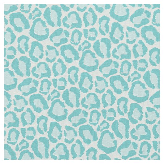 Tissu Poster de animal Leopard Turquoise (Fermer)