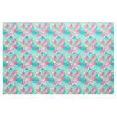 Tissu Poster de animal pastel avec fleurs (Fat Quarter)
