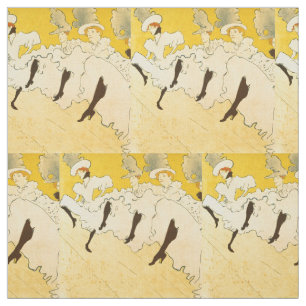 Tissu Poster de la fille dansante Jaune Toulouse Lautrec