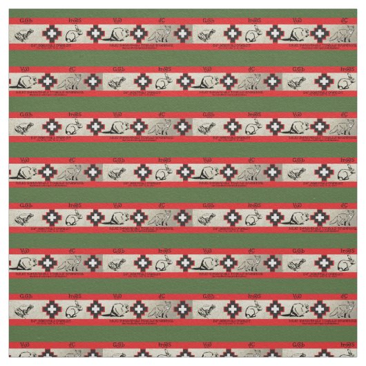 Tissu Posters de animaux cherokee (Échantillon)