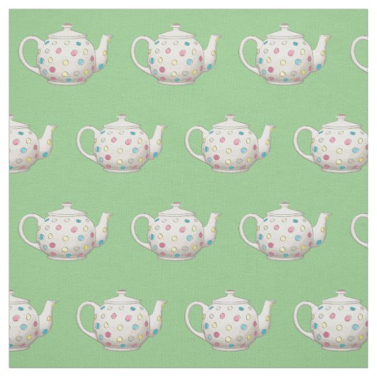 Tissu Pot De Thé Polka Dot (Échantillon)