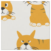 Tissu Pots de chats de gingembre (Fermer)