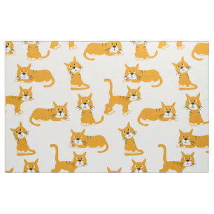 Tissu Pots de chats de gingembre