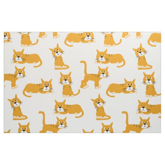 Tissu Pots de chats de gingembre (Fat Quarter)